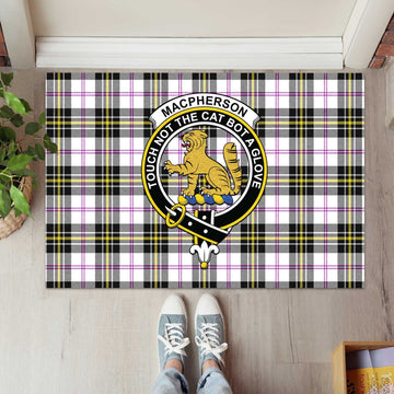 MacPherson Dress Modern Tartan Door Mat with Family Crest