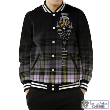 MacPherson Dress Modern Tartan Baseball Jacket Featuring Alba Gu Brath Family Crest Celtic Inspired