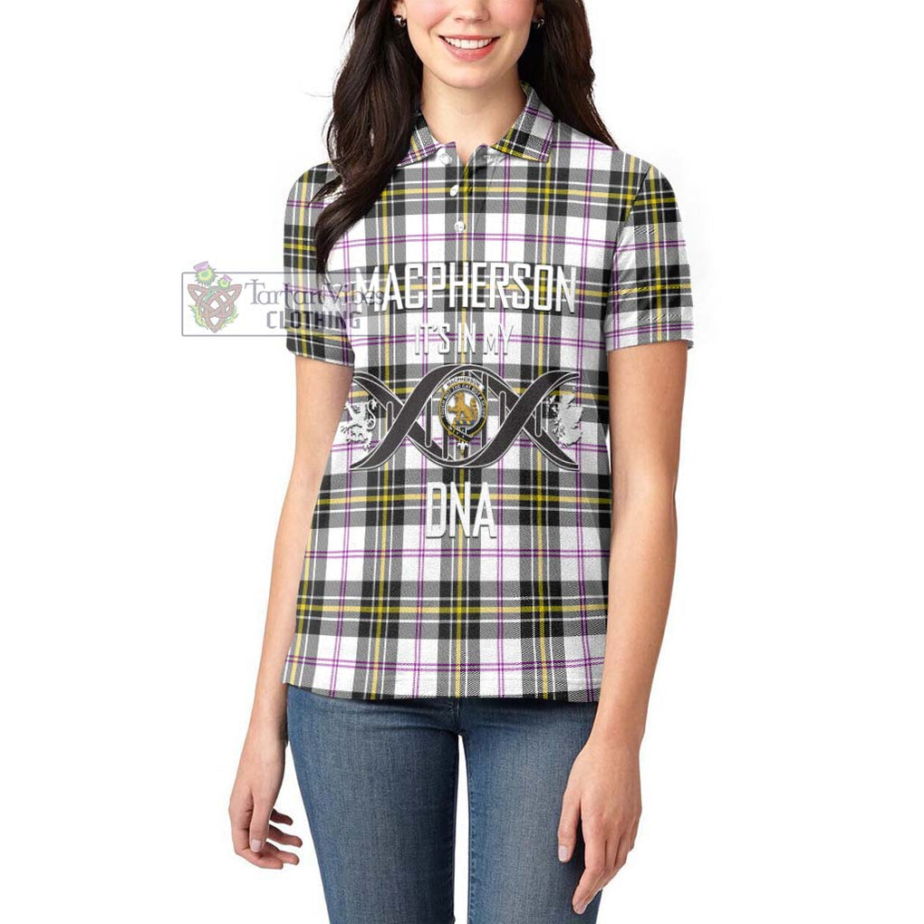 MacPherson Dress Modern Tartan Women's Polo Shirt with Family Crest DNA In Me Style Women - Tartanvibesclothing Shop