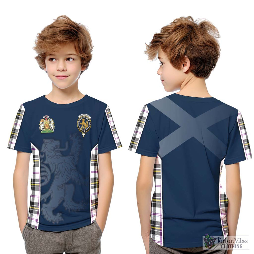 MacPherson Dress Modern Tartan Kid T-Shirt with Family Crest and Lion Rampant Vibes Sport Style Youth XL Size14 - Tartan Vibes Clothing