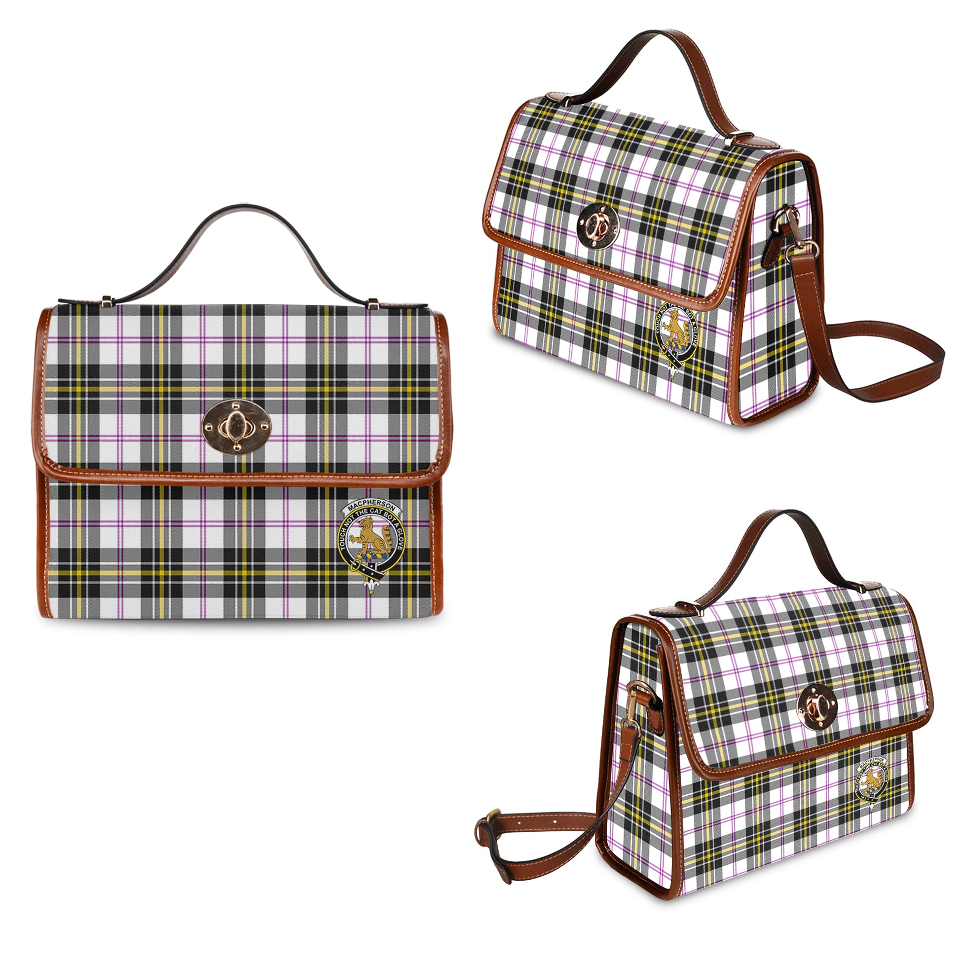 macpherson-dress-modern-tartan-leather-strap-waterproof-canvas-bag-with-family-crest