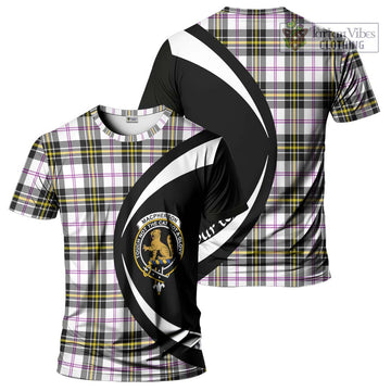 MacPherson Dress Modern Tartan T-Shirt with Family Crest Circle Style