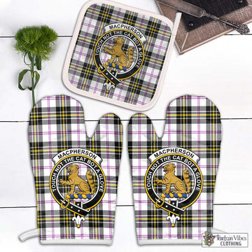 MacPherson Dress Modern Tartan Combo Oven Mitt & Pot-Holder with Family Crest