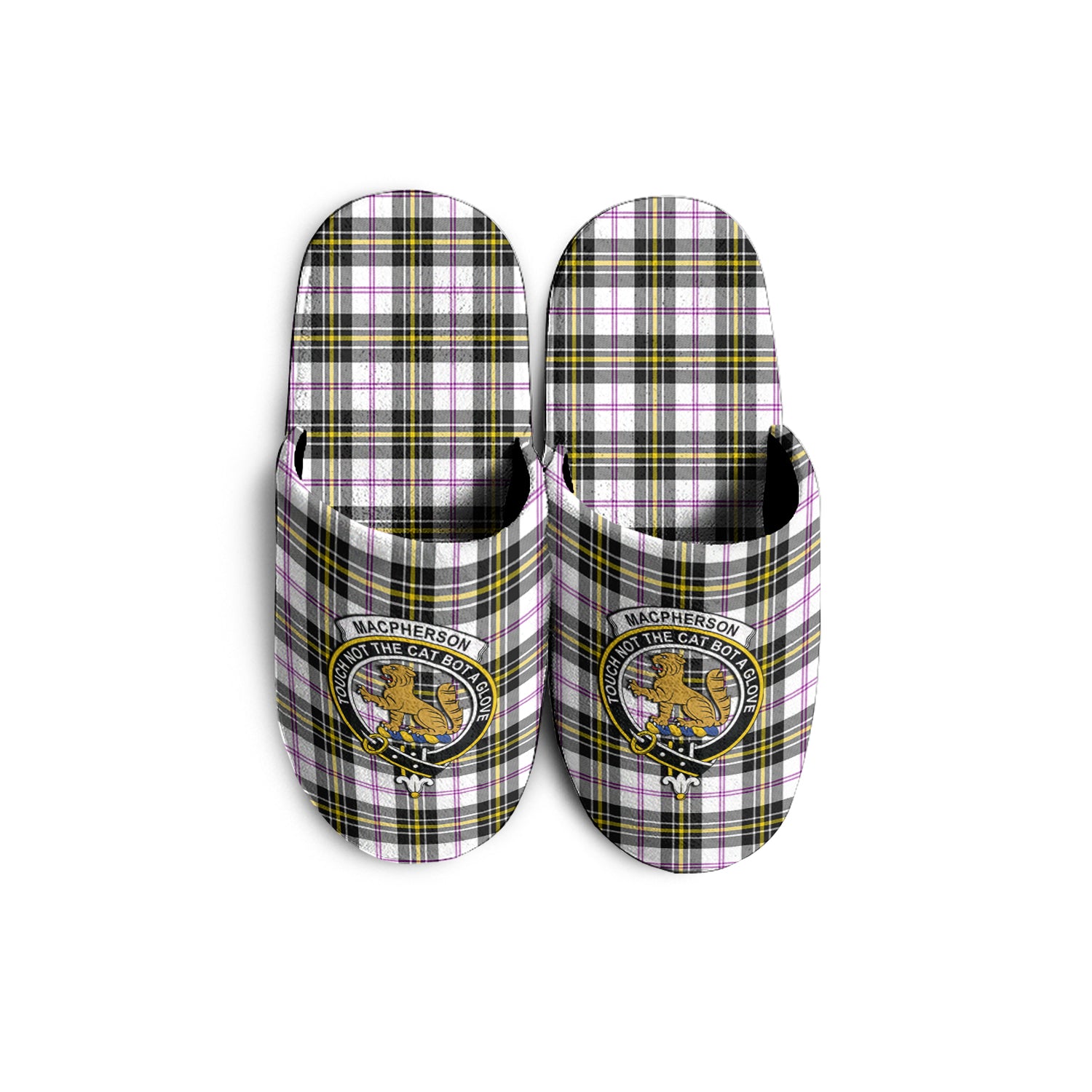 MacPherson Dress Modern Tartan Home Slippers with Family Crest - Tartanvibesclothing