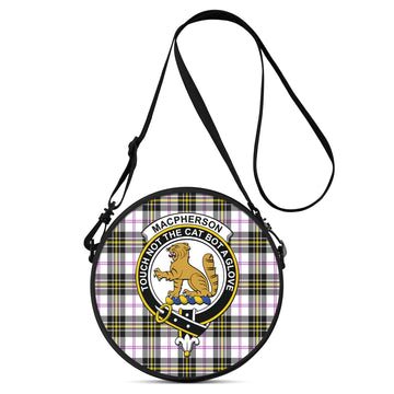 MacPherson Dress Modern Tartan Round Satchel Bags with Family Crest