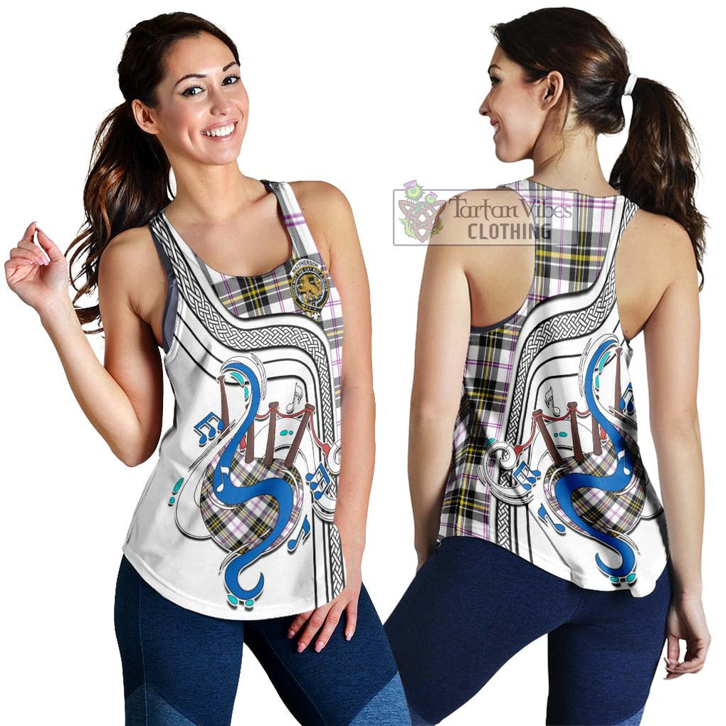 MacPherson Dress Modern Tartan Women's Racerback Tanks with Epic Bagpipe Style 4XL - Tartanvibesclothing Shop