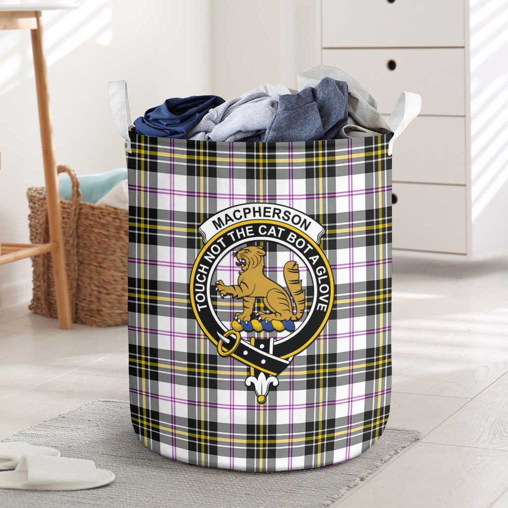 MacPherson Dress Modern Tartan Laundry Basket with Family Crest One Size - Tartanvibesclothing Shop