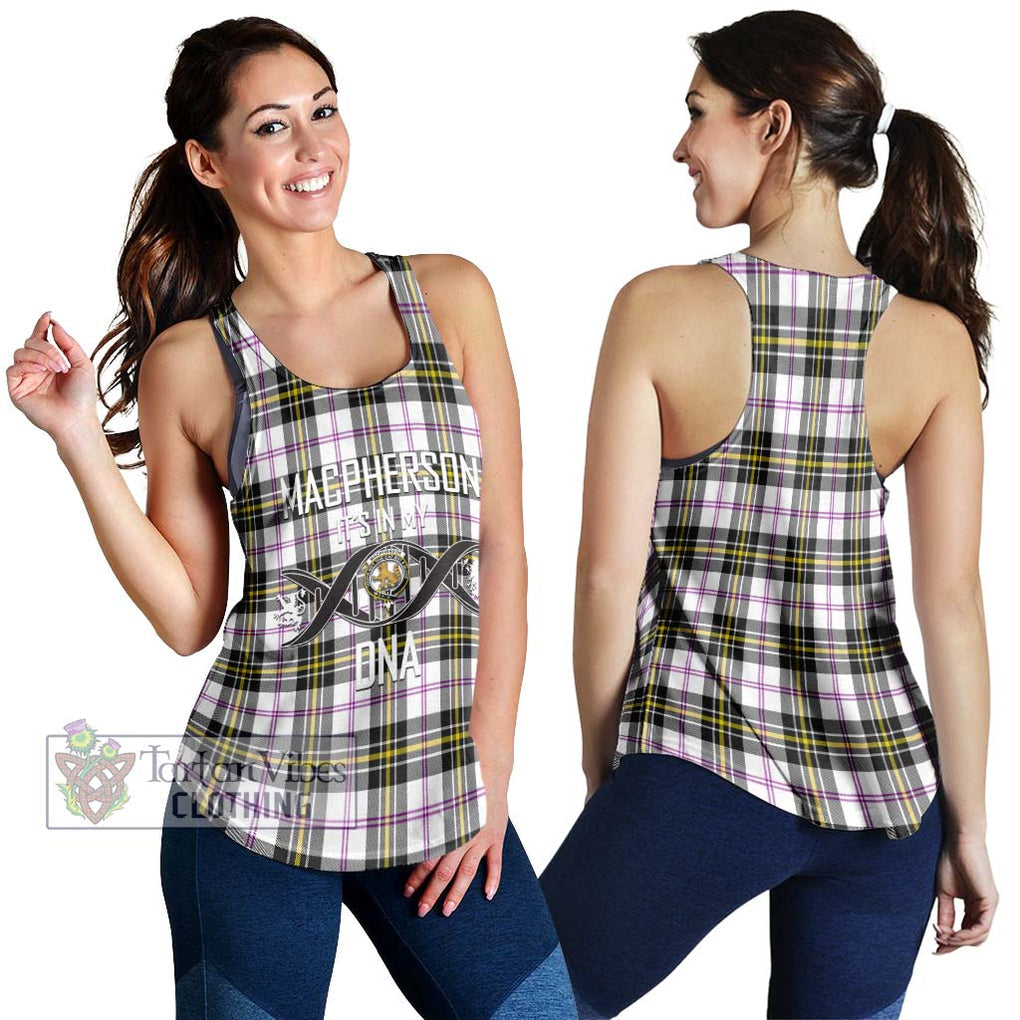 MacPherson Dress Modern Tartan Women's Racerback Tanks with Family Crest DNA In Me Style 4XL - Tartanvibesclothing Shop