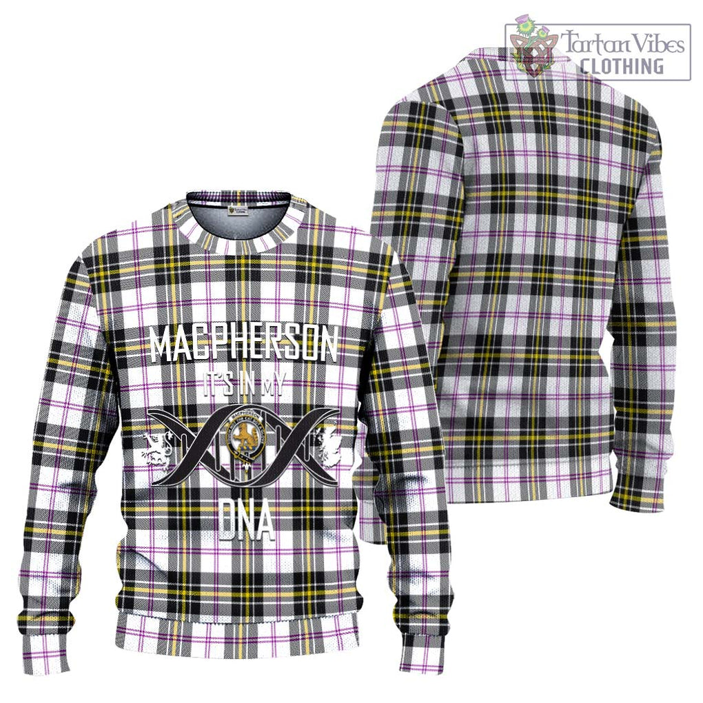 MacPherson Dress Modern Tartan Knitted Sweater with Family Crest DNA In Me Style Unisex - Tartanvibesclothing Shop