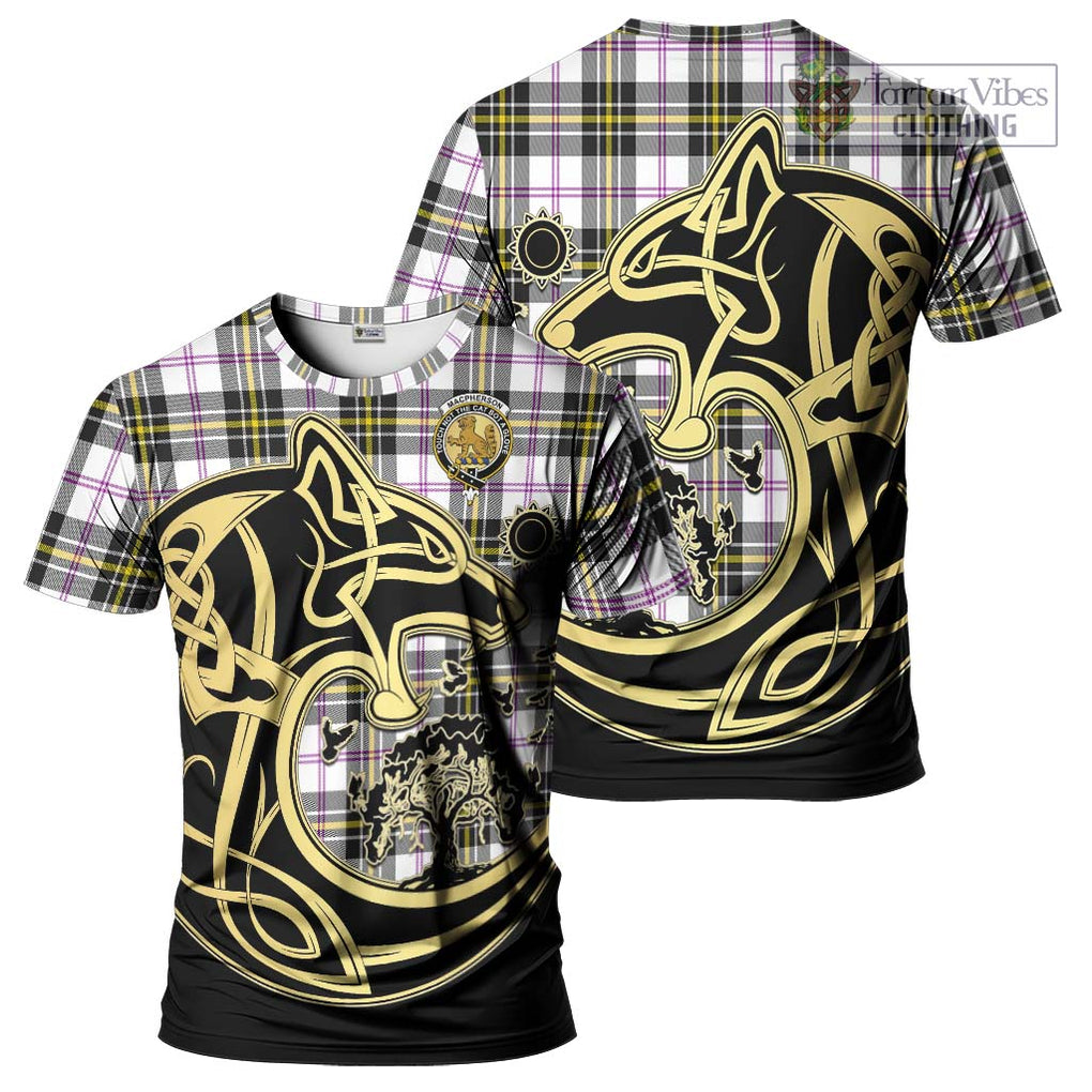 MacPherson Dress Modern Tartan T-Shirt with Family Crest Celtic Wolf Style Kid's Shirt - Tartan Vibes Clothing