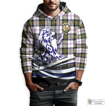 MacPherson Dress Modern Tartan Hoodie with Alba Gu Brath Regal Lion Emblem