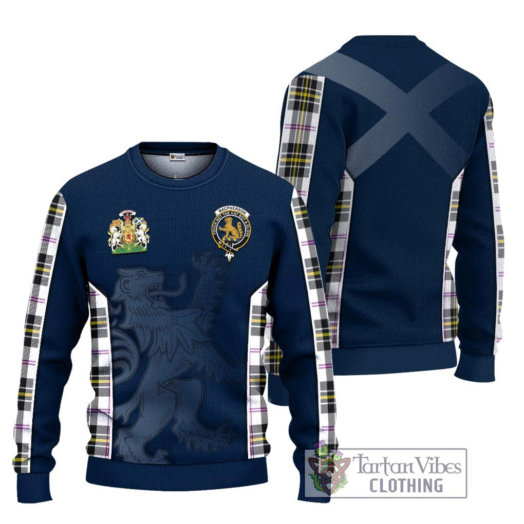 MacPherson Dress Modern Tartan Knitted Sweater with Family Crest and Lion Rampant Vibes Sport Style Unisex - Tartan Vibes Clothing