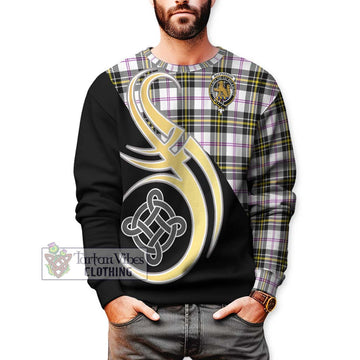 MacPherson Dress Modern Tartan Sweatshirt with Family Crest and Celtic Symbol Style