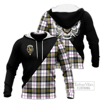 MacPherson Dress Modern Tartan Knitted Hoodie with Family Crest and Military Logo Style