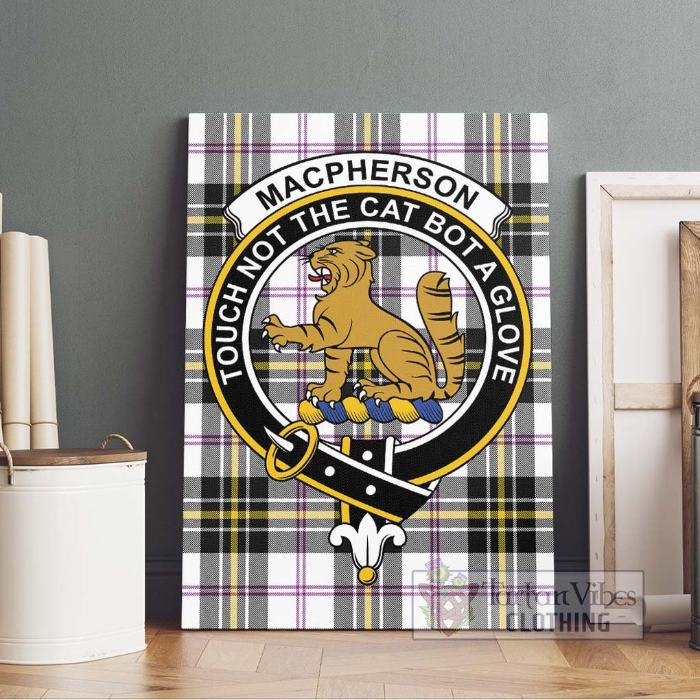 MacPherson Dress Modern Tartan Canvas Print Wall Art with Family Crest Without Frame - Tartan Vibes Clothing