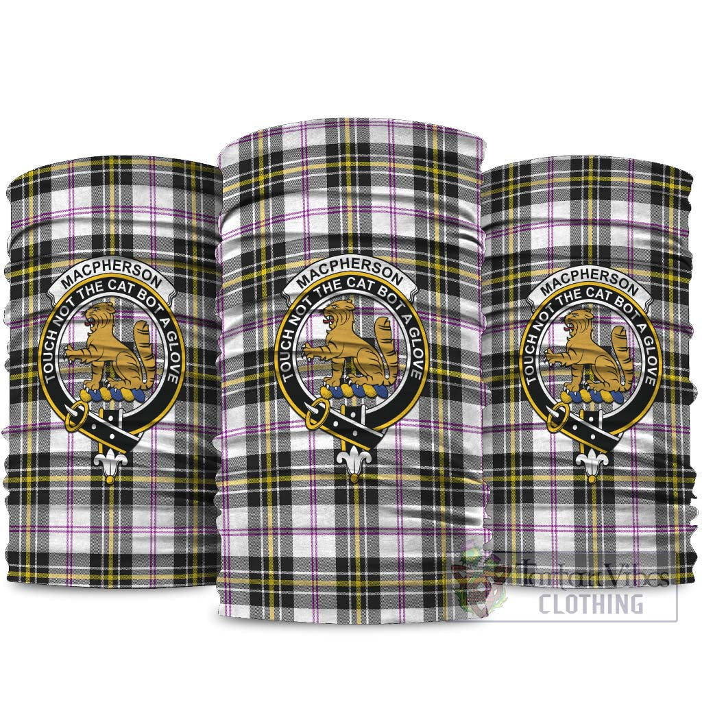 MacPherson Dress Modern Tartan Neck Gaiters, Tartan Bandanas, Tartan Head Band with Family Crest