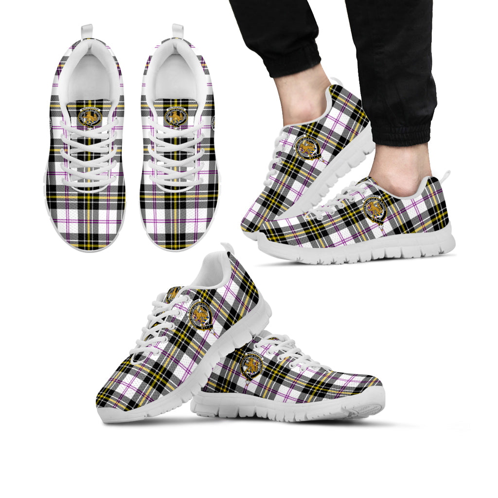 MacPherson Dress Modern Tartan Sneakers with Family Crest Kid's Sneakers - Tartan Vibes Clothing