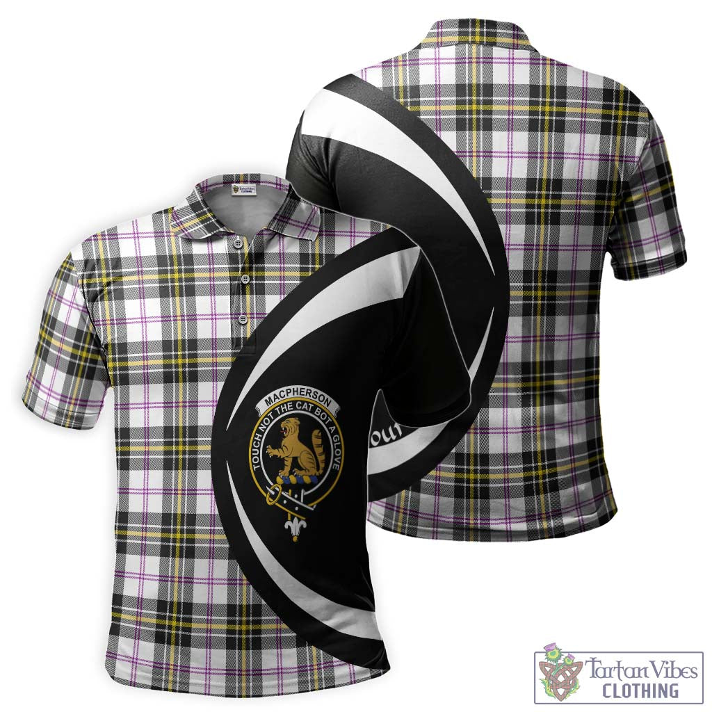 MacPherson Dress Modern Tartan Men's Polo Shirt with Family Crest Circle Style Kid - Tartan Vibes Clothing