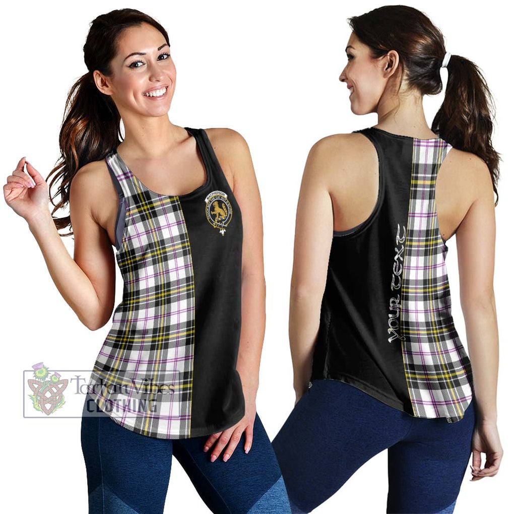 MacPherson Dress Modern Tartan Women's Racerback Tanks with Family Crest and Half Of Me Style 4XL - Tartanvibesclothing Shop