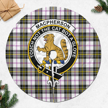 MacPherson Dress Modern Tartan Christmas Tree Skirt with Family Crest