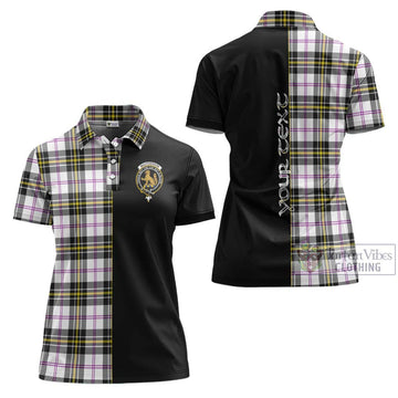 MacPherson Dress Modern Tartan Women's Polo Shirt with Family Crest and Half Of Me Style