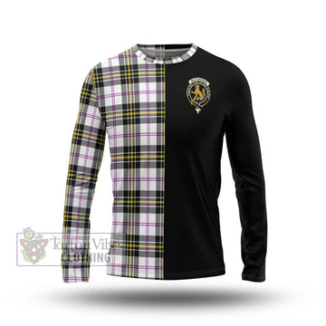 MacPherson Dress Modern Tartan Long Sleeve T-Shirt with Family Crest and Half Of Me Style