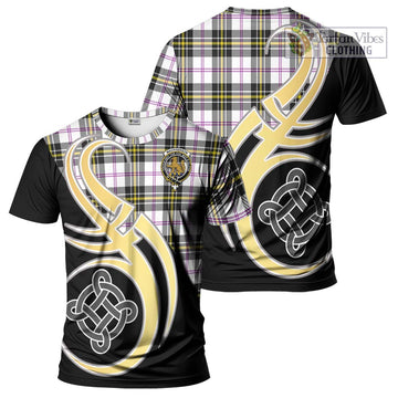 MacPherson Dress Modern Tartan T-Shirt with Family Crest and Celtic Symbol Style