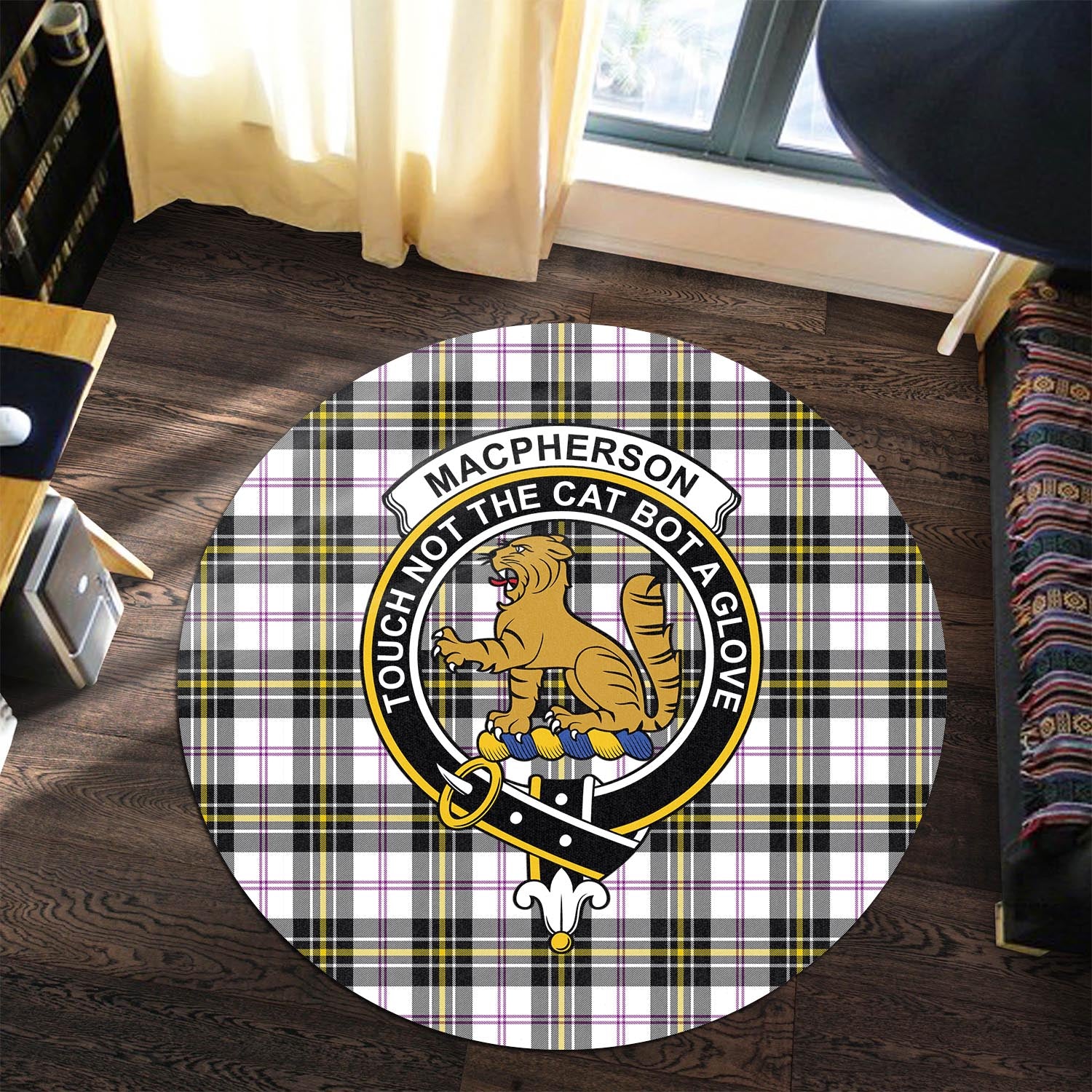 macpherson-dress-modern-tartan-round-rug-with-family-crest