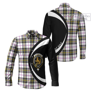 MacPherson Dress Modern Tartan Long Sleeve Button Up with Family Crest Circle Style