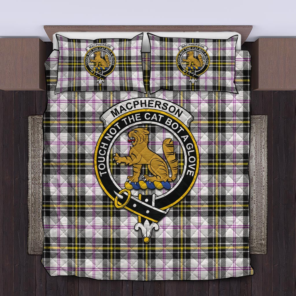 MacPherson Dress Modern Tartan Quilt Bed Set with Family Crest Twin - Tartan Vibes Clothing