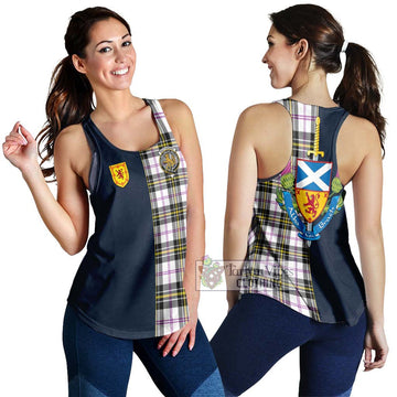 MacPherson Dress Modern Tartan Women's Racerback Tanks Alba with Scottish Lion Royal Arm Half Style