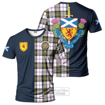 MacPherson Dress Modern Tartan T-Shirt Alba with Scottish Lion Royal Arm Half Style