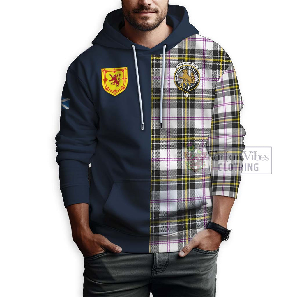 Tartan Vibes Clothing MacPherson Dress Modern Tartan Hoodie with Scottish Lion Royal Arm Half Style