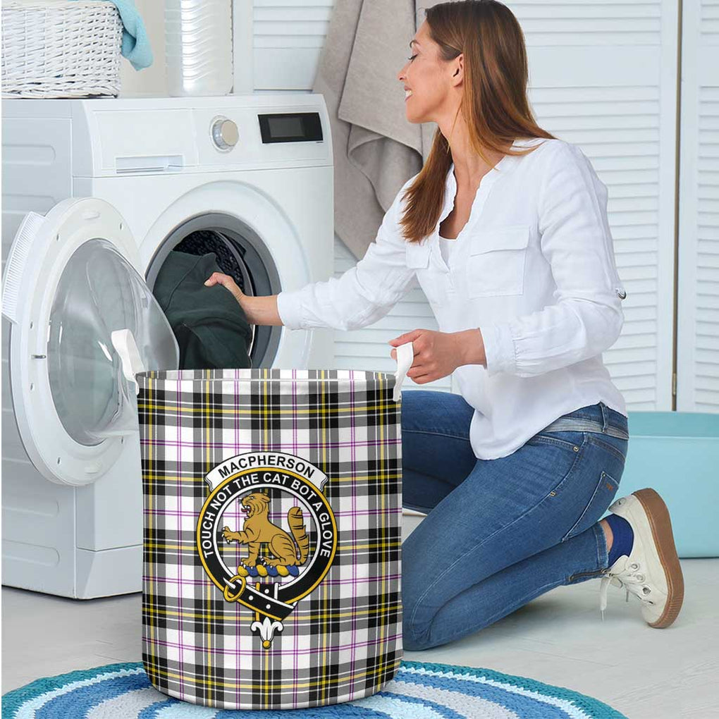 MacPherson Dress Modern Tartan Laundry Basket with Family Crest - Tartanvibesclothing Shop