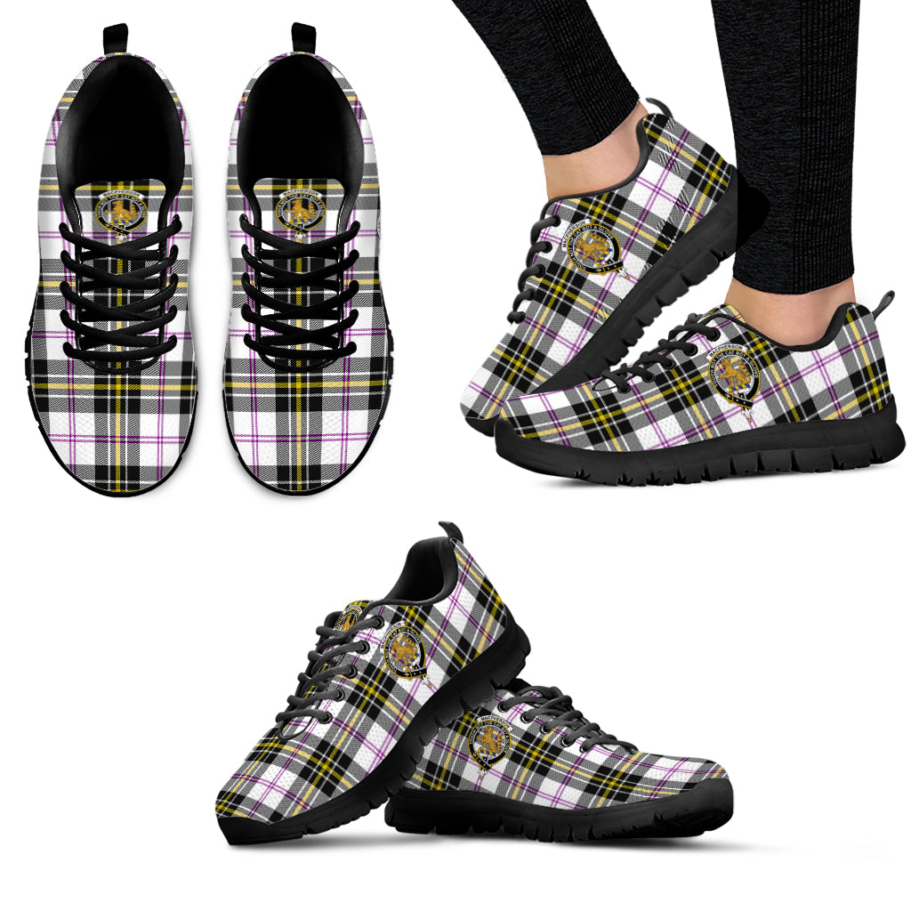 MacPherson Dress Modern Tartan Sneakers with Family Crest - Tartan Vibes Clothing