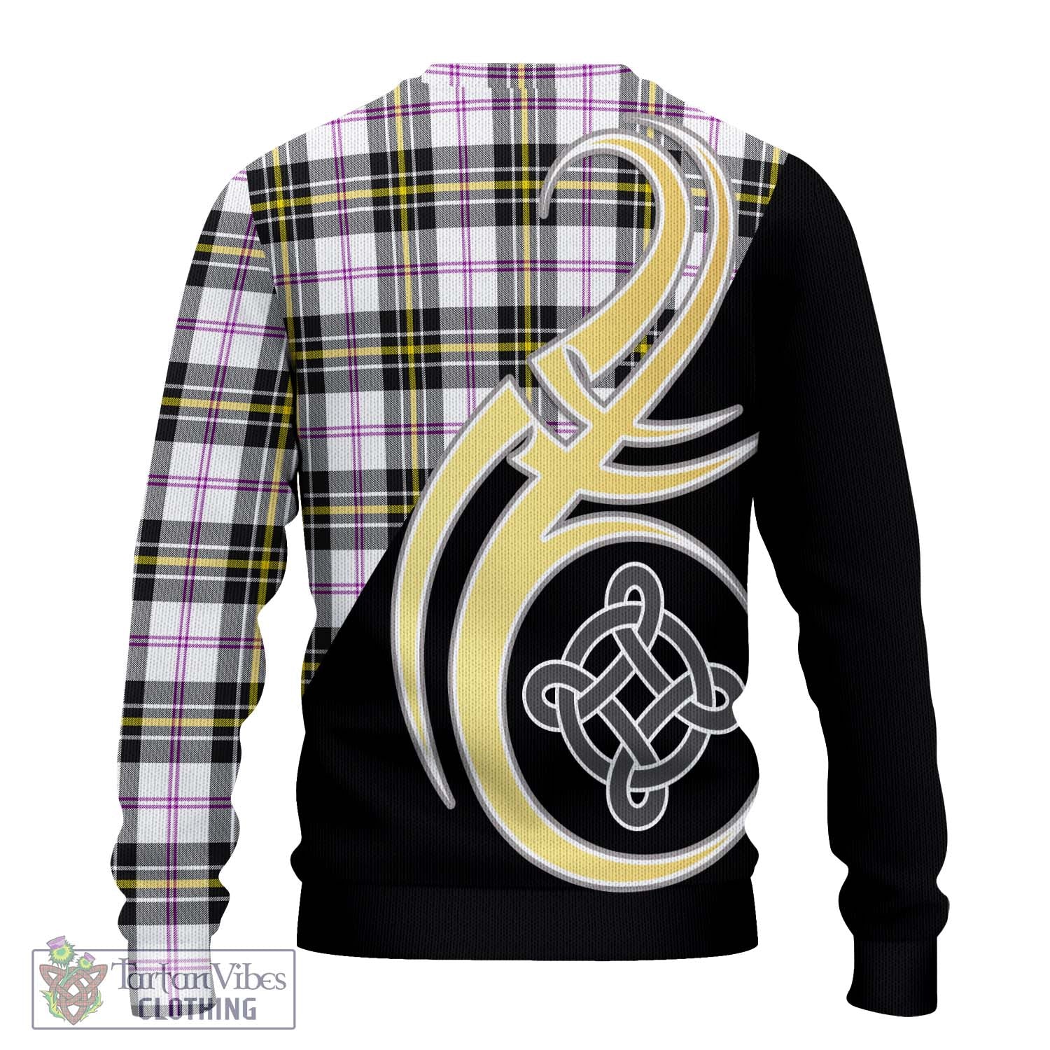 MacPherson Dress Modern Tartan Knitted Sweater with Family Crest and Celtic Symbol Style - Tartan Vibes Clothing