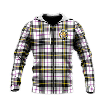 MacPherson Dress Modern Tartan Knitted Hoodie with Family Crest