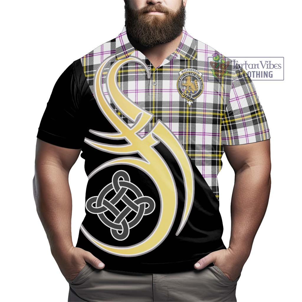 MacPherson Dress Modern Tartan Polo Shirt with Family Crest and Celtic Symbol Style - Tartan Vibes Clothing