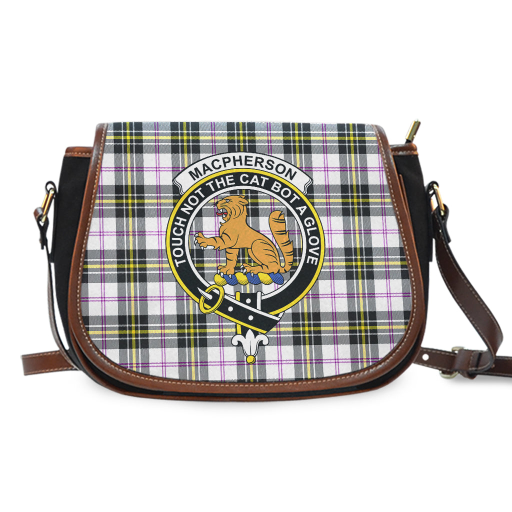 MacPherson Dress Modern Tartan Saddle Bag with Family Crest - Tartan Vibes Clothing