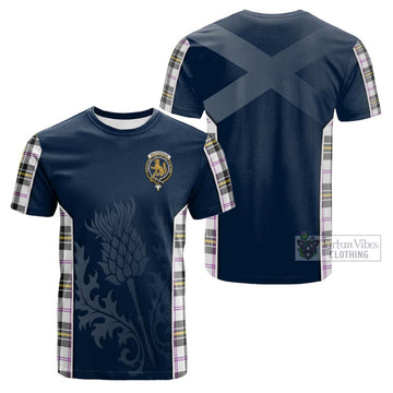 MacPherson Dress Modern Tartan Cotton T-shirt with Family Crest and Scottish Thistle Vibes Sport Style