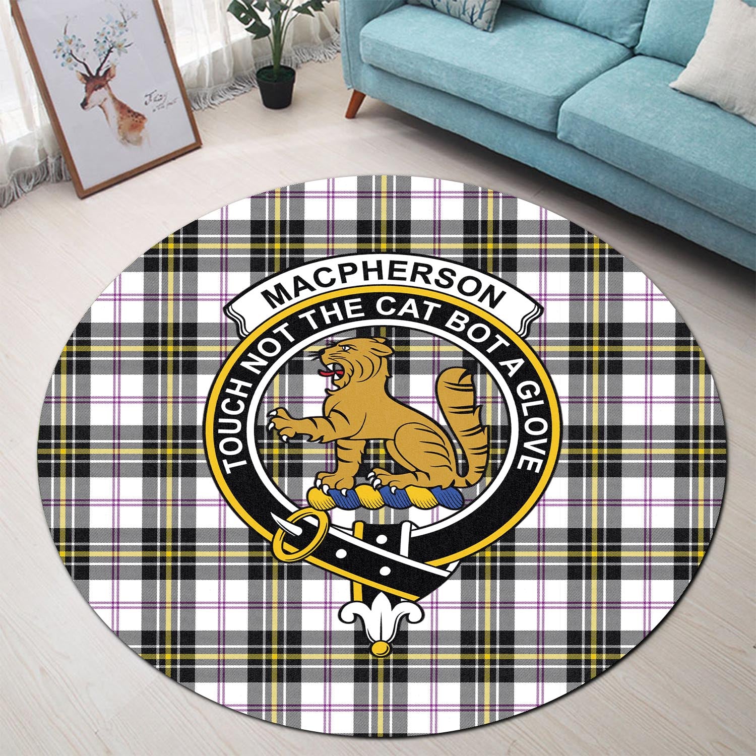 macpherson-dress-modern-tartan-round-rug-with-family-crest