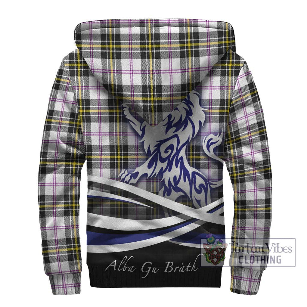 MacPherson Dress Modern Tartan Sherpa Hoodie with Alba Gu Brath Regal Lion Emblem - Tartanvibesclothing Shop