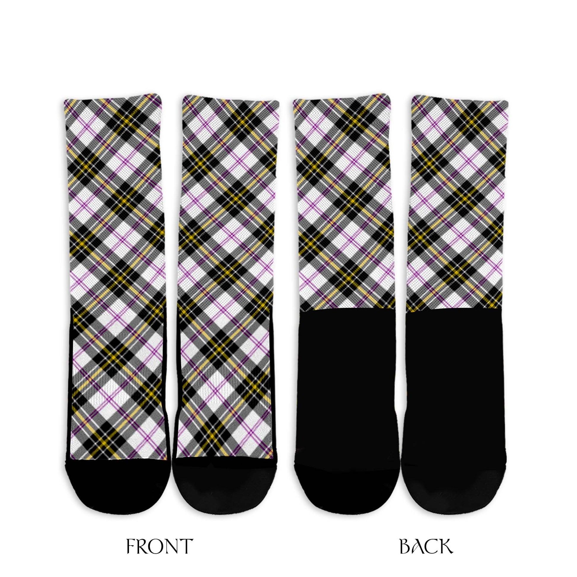 MacPherson Dress Modern Tartan Crew Socks Cross Tartan Style - Tartanvibesclothing