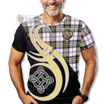 MacPherson Dress Modern Tartan T-Shirt with Family Crest and Celtic Symbol Style