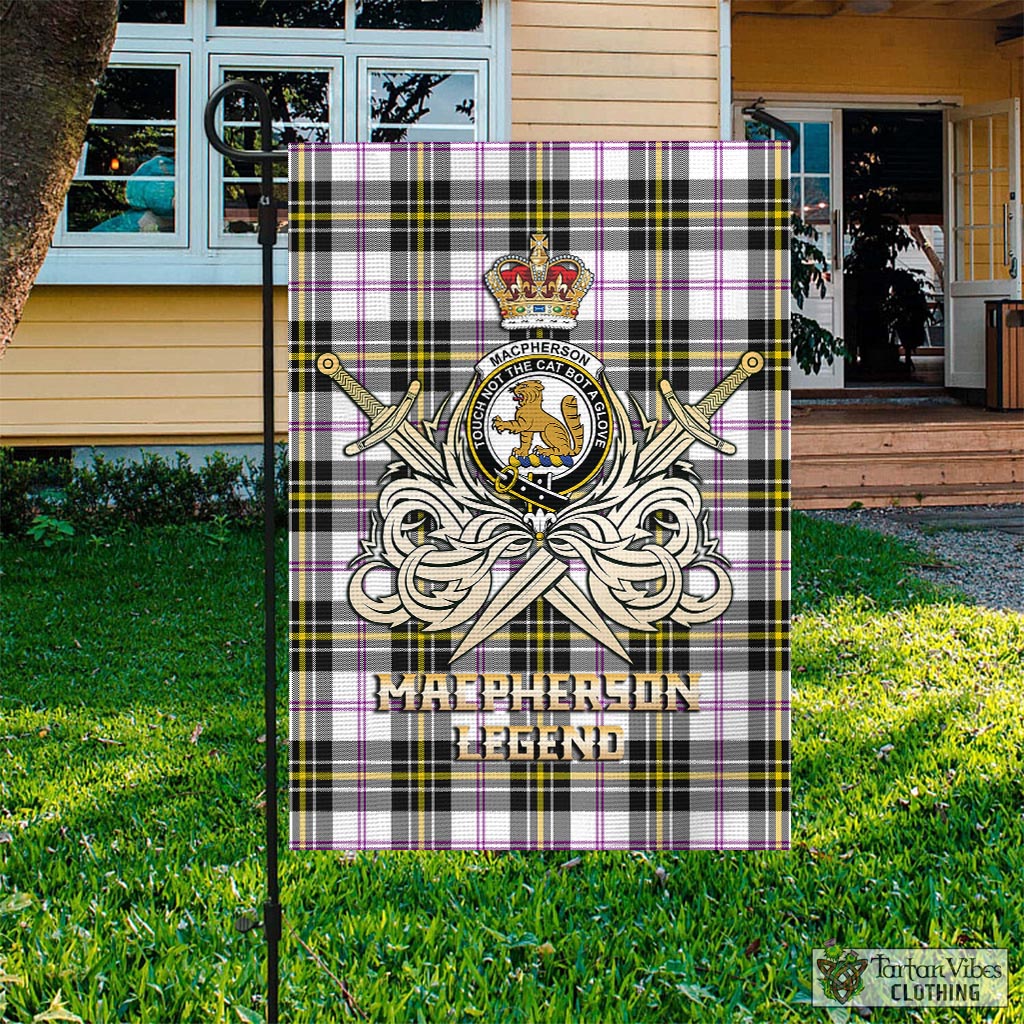 Tartan Vibes Clothing MacPherson Dress Modern Tartan Flag with Clan Crest and the Golden Sword of Courageous Legacy