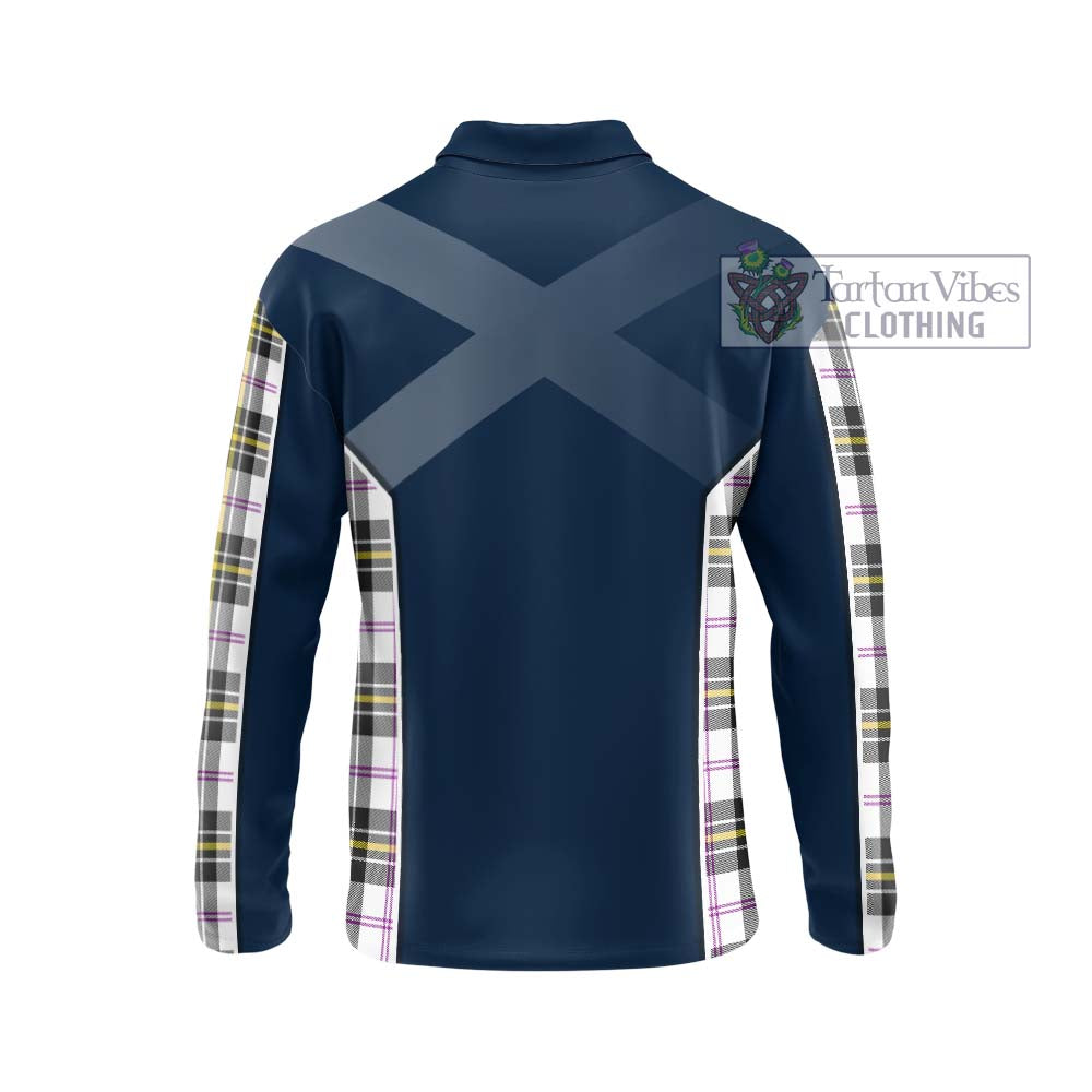 MacPherson Dress Modern Tartan Long Sleeve Polo Shirt with Family Crest and Lion Rampant Vibes Sport Style - Tartan Vibes Clothing