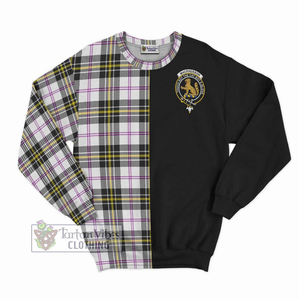 MacPherson Dress Modern Tartan Sweatshirt with Family Crest and Half Of Me Style - Tartanvibesclothing Shop