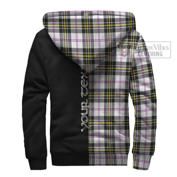 MacPherson Dress Modern Tartan Sherpa Hoodie with Family Crest and Half Of Me Style