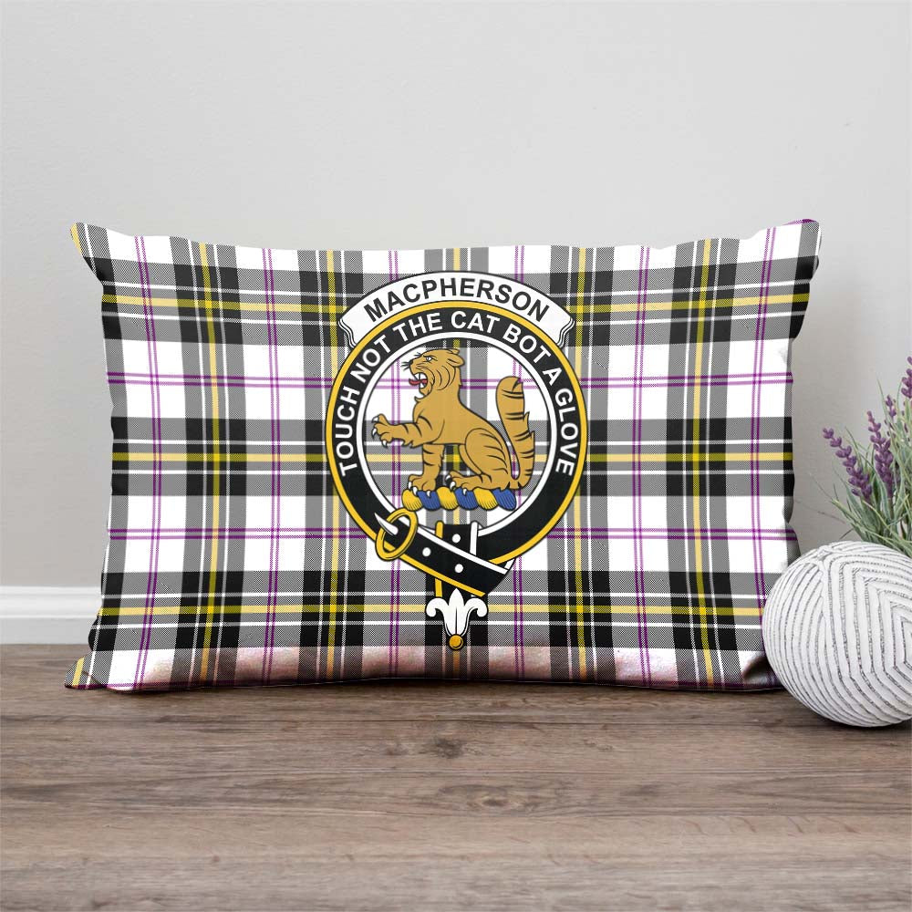 MacPherson Dress Modern Tartan Pillow Cover with Family Crest Rectangle Pillow Cover - Tartanvibesclothing