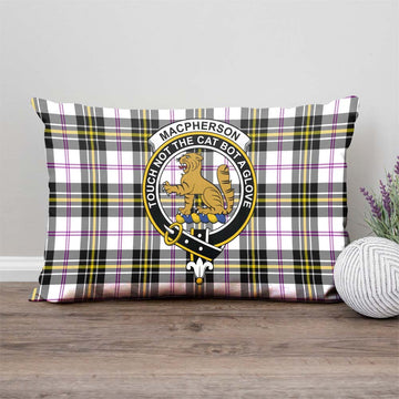 MacPherson Dress Modern Tartan Pillow Cover with Family Crest